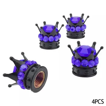 4PCS ล้อยางวาล์ว Caps ฝาครอบมงกุฎรูปร่าง Bling เพชรยางฝุ่นวาล์ว Caps รถบรรทุกรถจักรยานยนต์จักรยาน Air COVER 11