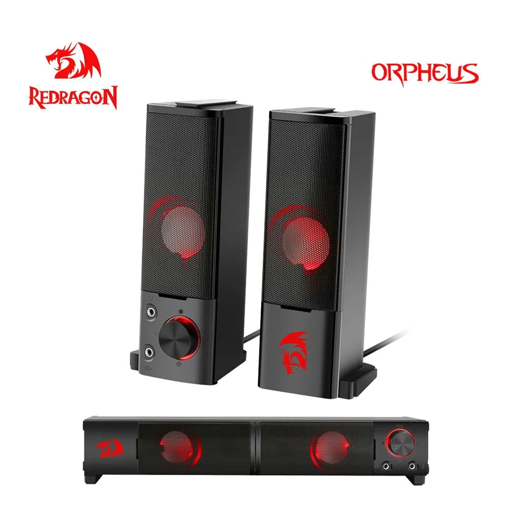REDRAGON Orpheus GS550 Aux 3.5mm 스테레오 서라운드 음악 스마트 스피커, 칼럼 사운드 바, 컴퓨터 PC 홈 노트북 TV 확성기 Best5 REDRAGON Orpheus GS550 Aux 3.5mm 스테레오 서라운드 음악 스마트 스피커, 칼럼 사운드 바, 컴퓨터 PC 홈 노트북 TV 확성기 Best5