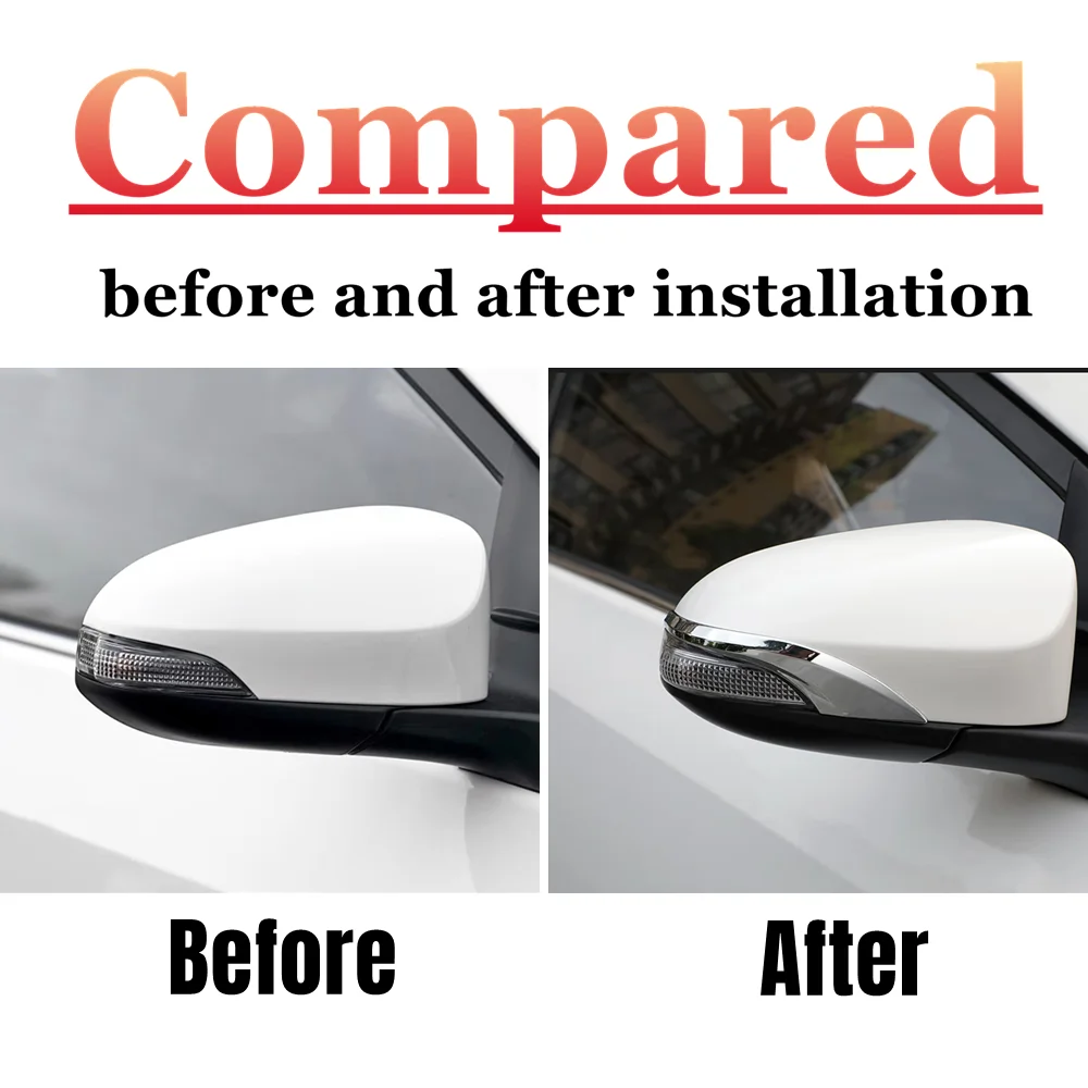 Side Wing Mirror Cover For Toyota For Corolla 2014-2018 Car Replacement Rearview Side Mirror Cover Wing Cap Exterior Door Rear View Case Trim Black White Car Side Mirror Cover(White Right