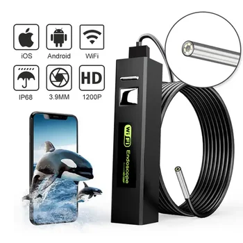 5.5/8mm 1200P Endoscopic Wifi Camera Endoscope For Android Iphone IOS Mobile Smartphone Car Inspection Tools Single Dual Lens 1