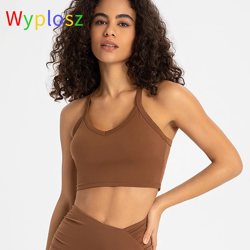 

Wyplosz Bra Women Clothing Yoga Fitness Sportswear Workout Tight Running Soft Skin-friendly Cross Back Breathable Free Shipping