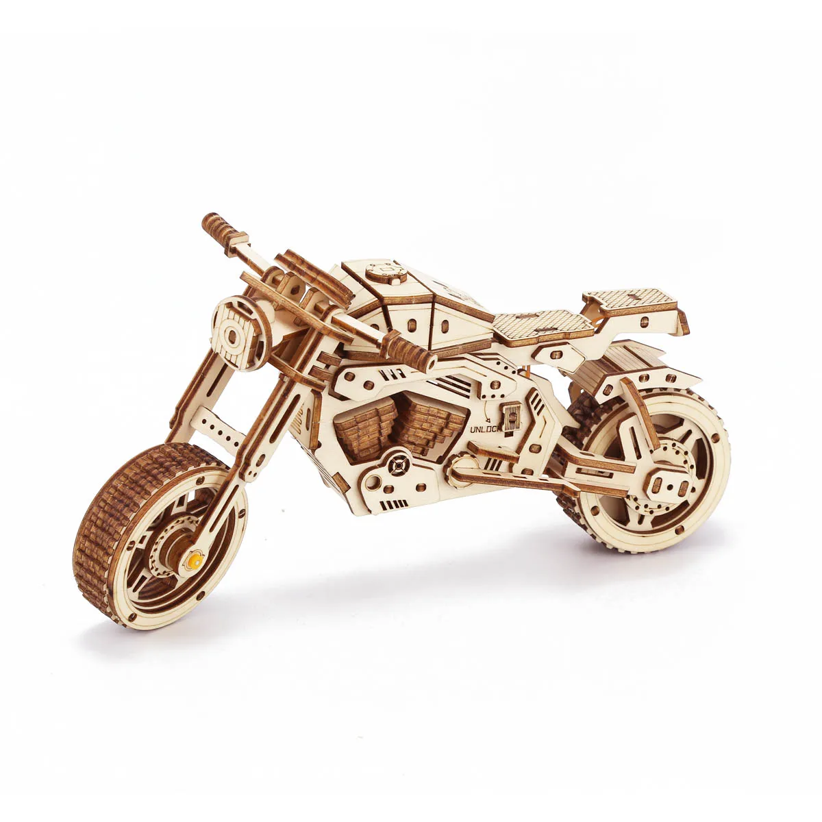 Motorcycle 3D Wooden Puzzle Motorbike Mechanical Model Building Kit Scrambler Style Bike DIY for Adults and Kids Birthday Gift maisto 1 12 kawasaki zx 14r assembled car building blocks combination alloy motorcycle model diecast alloy motorcycle model toy