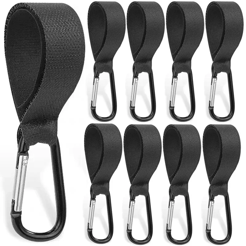 

1-10pcs Stroller Hooks Adhesive Clasp Loop Buckle Clips Carabiner Cart Organizer Diaper Bag Shopping Pram Hook Buckles Hanger