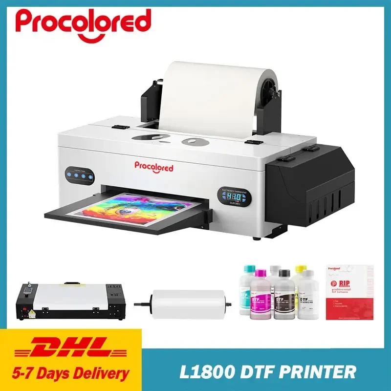 Stampante di trasferimento DTF Procolored A3 + L1800 stampante DTF macchina  da stampa per magliette con forno di polimerizzazione per vestiti felpe