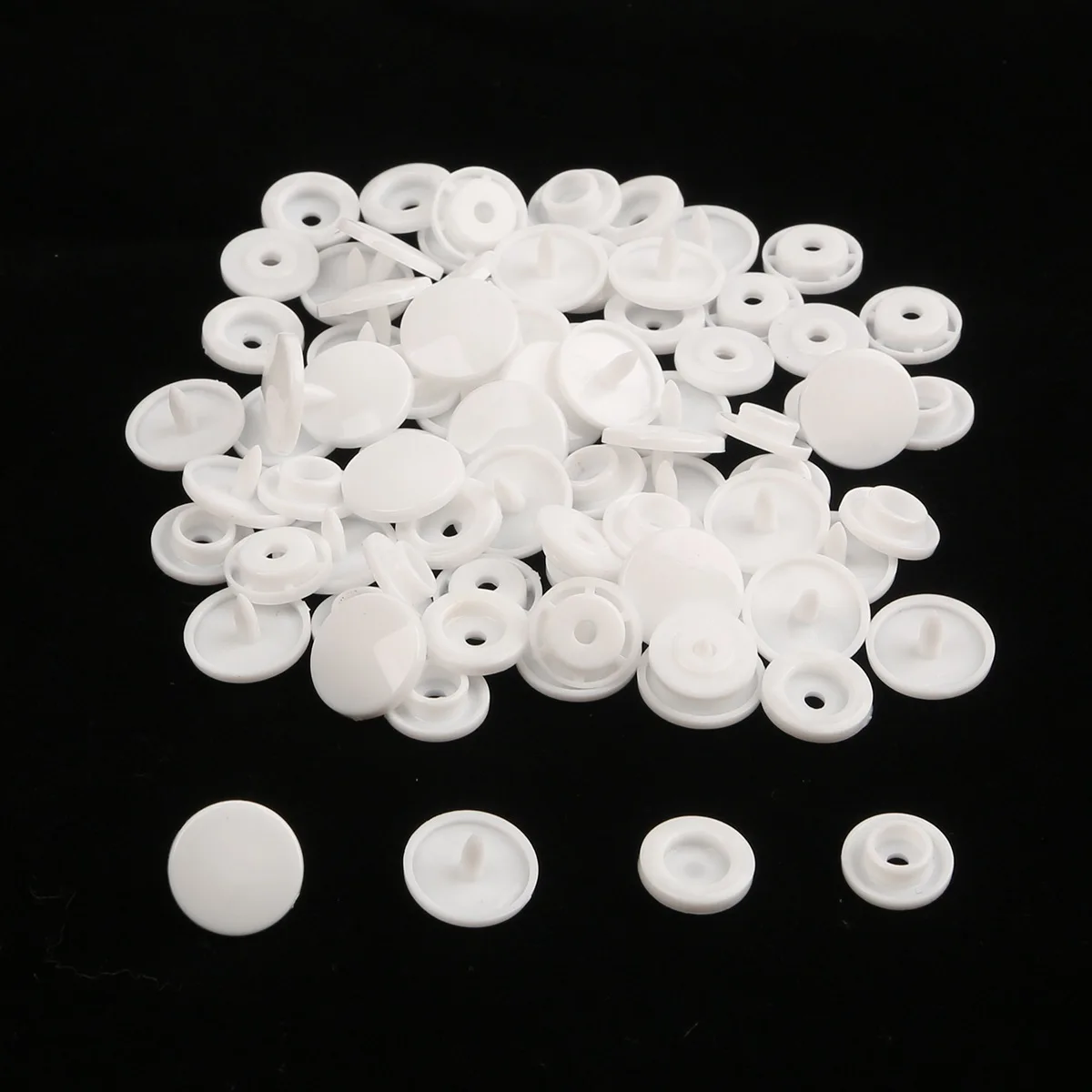 10 Sets of Round Plastic Snap Button Fasteners