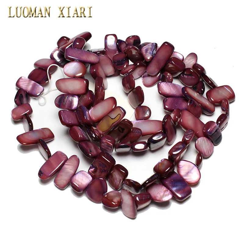 

Оптовая продажа 9-16 мм нестандартные окрашенные темно-фиолетовые натуральные бусины с боковыми отверстиями для изготовления ювелирных изделий Strand 34 ''DIY ожерелье браслет