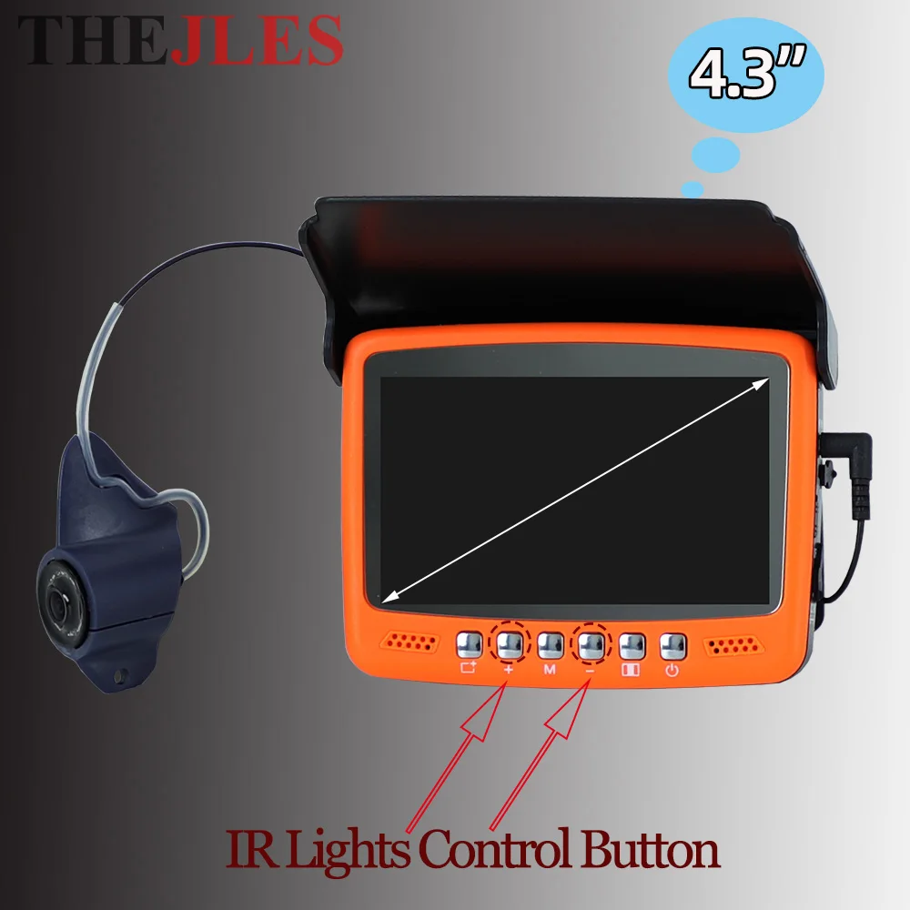 4.3 Inch IPS Monitor Visual Fish Finder HD Fishing Camera With 15m