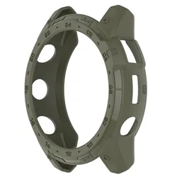Durable TPU Anti-Fall Soft Silicone Protective Watch Cover Shell for Garmin Fenix, Enduro, and Tactix Series (Army green)