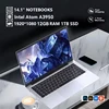 2026 14.1" Laptop Computer Intel Atom A3950 Windows 11 Pro Laptops Gaming 1920*1080 HD DDR4 16GB SSD 1TB Portable Notebook PC