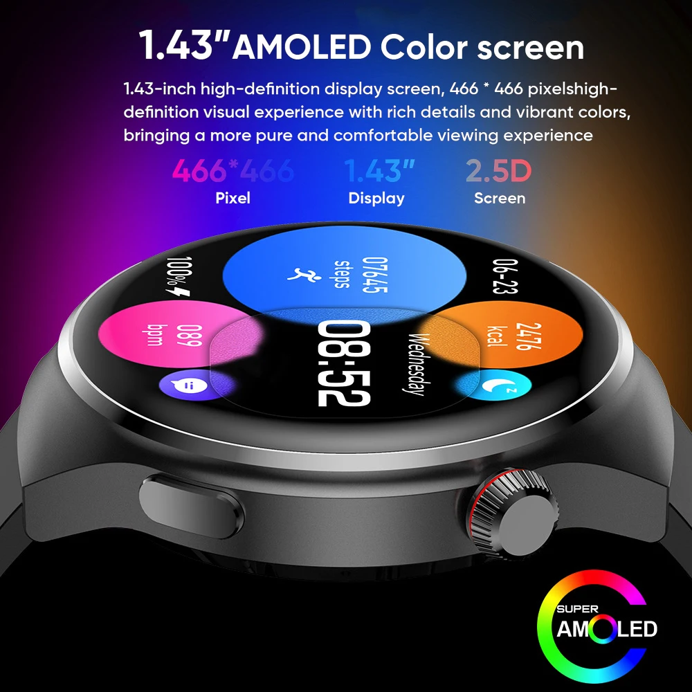  ȭ  ƮϽ Ʈ ġ, NFC ɹڼ ǰ ͸,   Ʈġ, AMOLED ȭ, 1.43 ġ