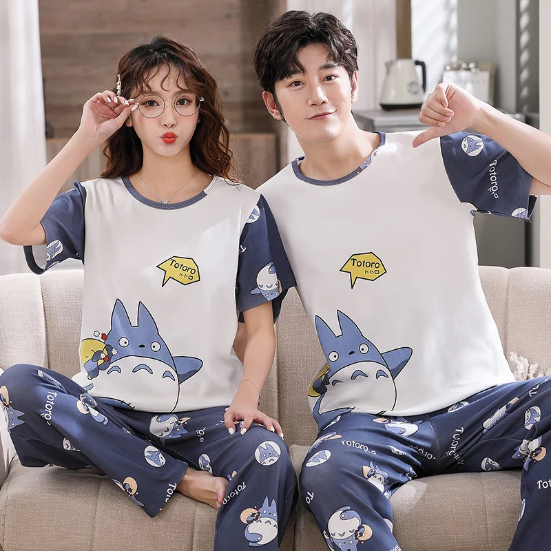 

2023 Cartoon Cat High Quality, Popular, Comfortable Home Couple Set Pajamas