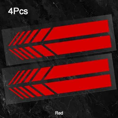 "Classic JDM Reflective Stripes Vinyl Decal Kit - 4pcs Self-Adhesive Car Body Stickers, Waterproof & Universal Fit" - Image 13