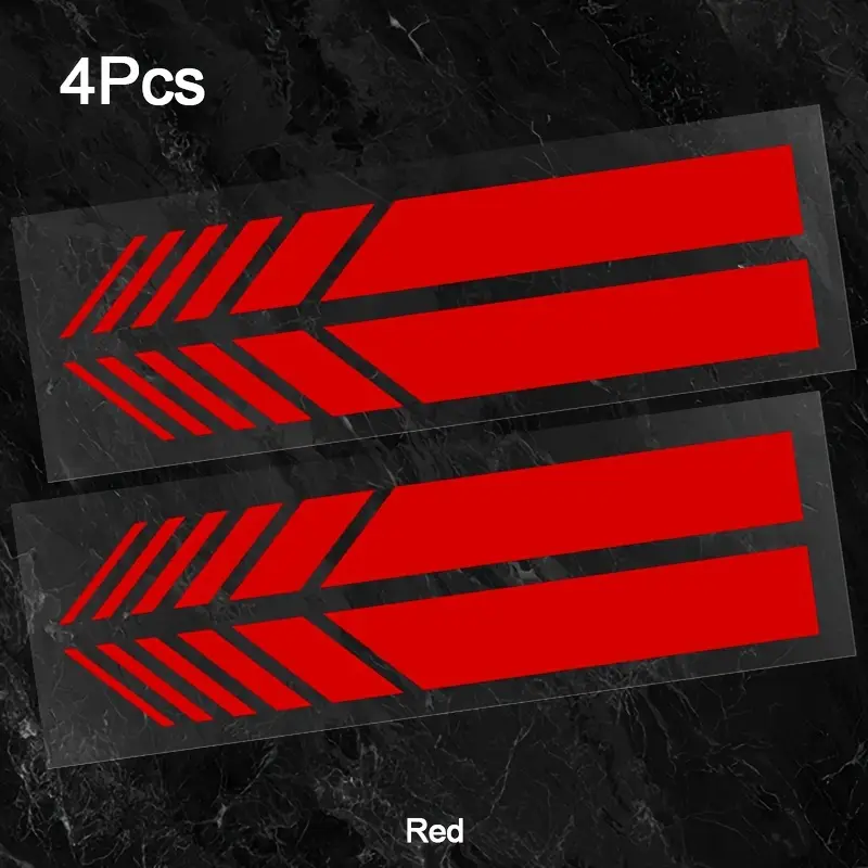 "Classic JDM Reflective Stripes Vinyl Decal Kit - 4pcs Self-Adhesive Car Body Stickers, Waterproof & Universal Fit" - Image 13