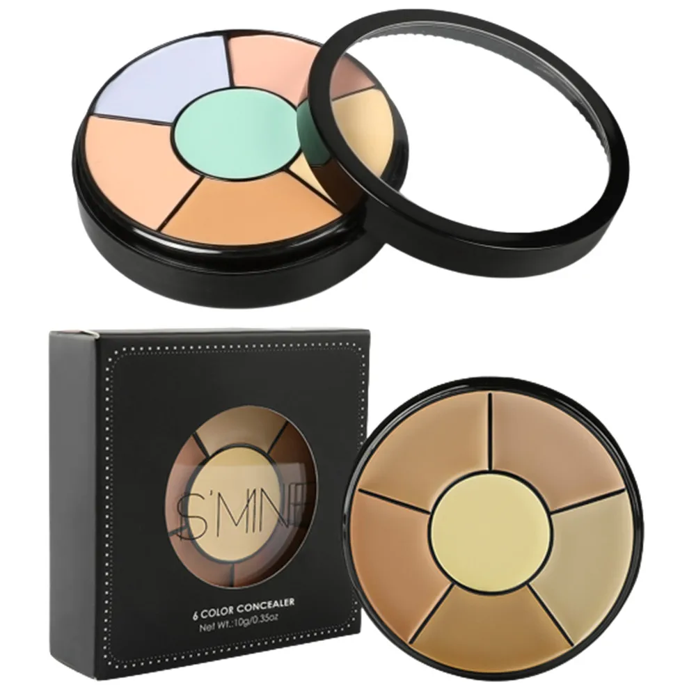 3/6-color Concealer Palette With/No Mini Puff/Brush Soft Moisturizer Concealer Modify Enhance Contours Lasting Makeup Waterproof