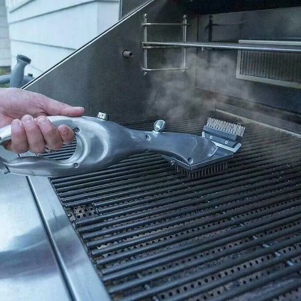 Portable Steam Cleaning Brushes Camping Barbecue Grill Cleaner Oil Fume Grill Stain Removal Scraper BBQ Tools Kitchen Gadget