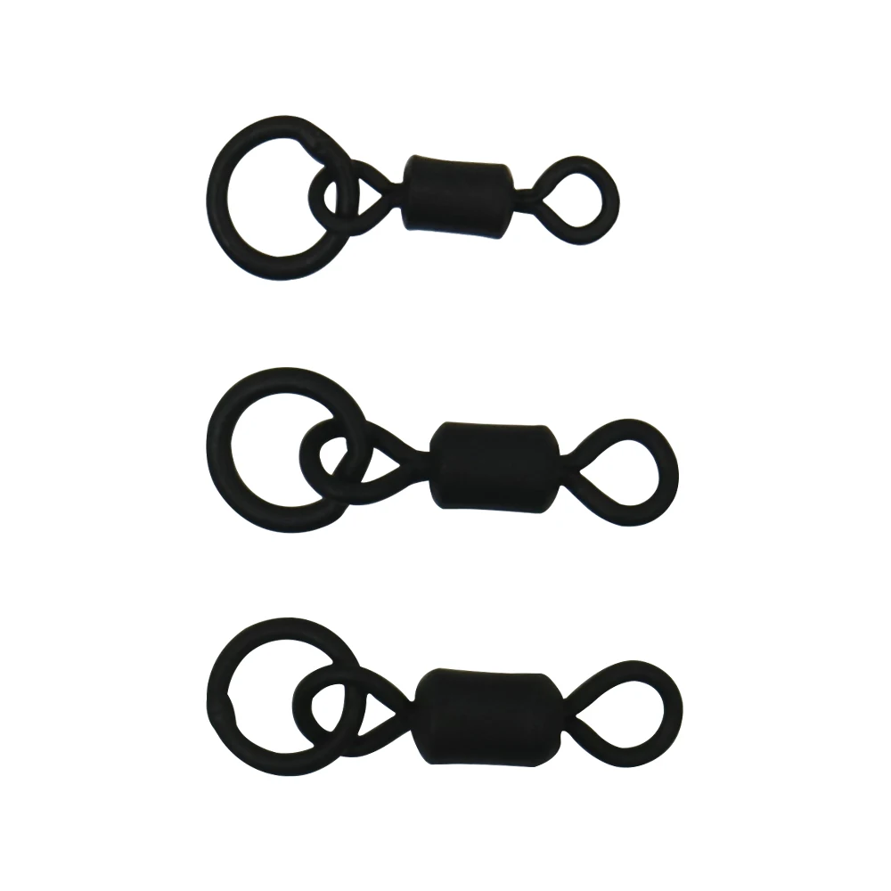 

20pcs Carp Fishing Micro Hook Ring Swivel Flexi Accessories For Carp Fishing Rolling Swivel with Ring for D-Rig Chod Rig Tackle