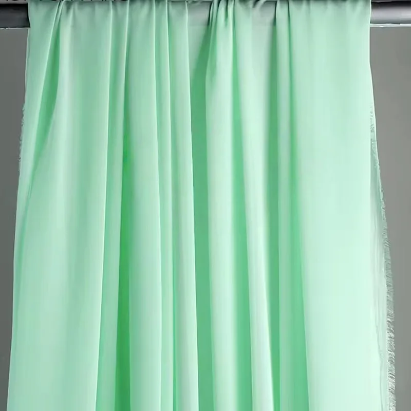Elegant Green Chiffon Georgette Fabric for DIY Fashion & Decorations