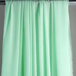 Elegant Green Chiffon Georgette Fabric for DIY Fashion & Decorations (Mint Green)