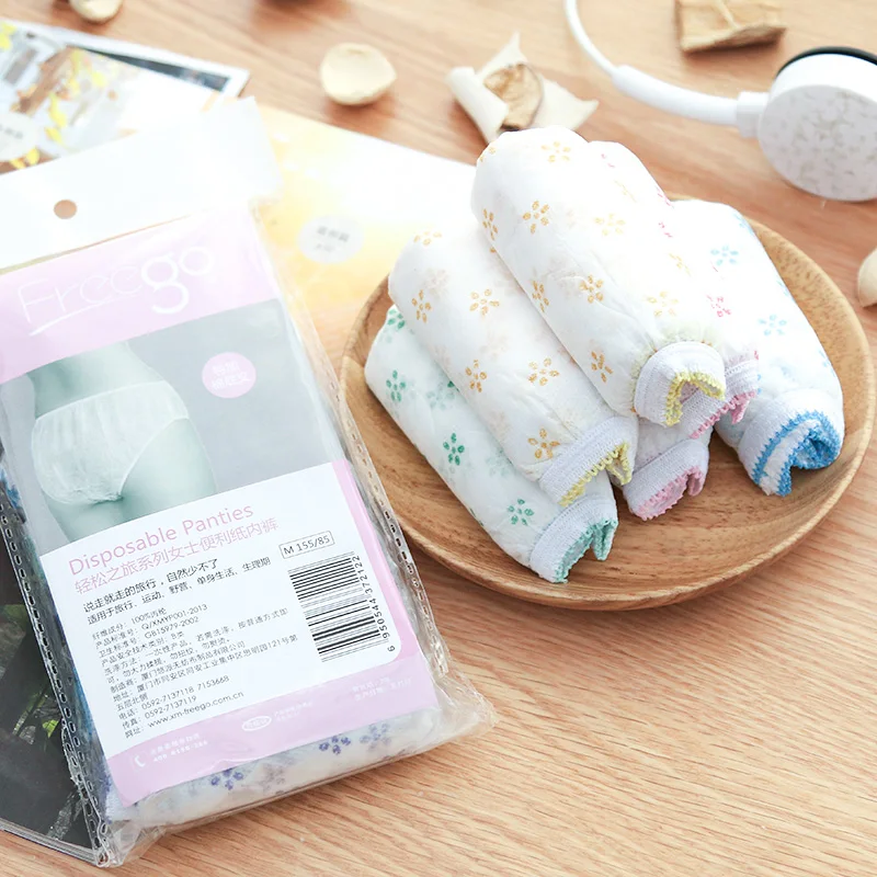 10PCS/Set Women Disposable Cotton Underwear Travelling Postpartum
