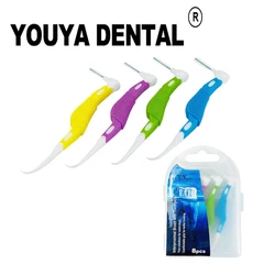 8pcs/box Interdental Brush Tooth Cleaning Teeth Stick Toothpick Brush Interdental Brushes Oral Hygiene Care Tools