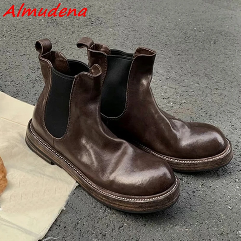 

Microfiber Leather Ankle Boots Round Toe Slip On Flat with Chelsea Boot 2023 Spring Autumn Soft Office Casual Fashion Women Boot