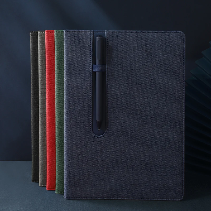 BusinessNotebooksB5PULeatherNotepadforWritingOfficeMeeting