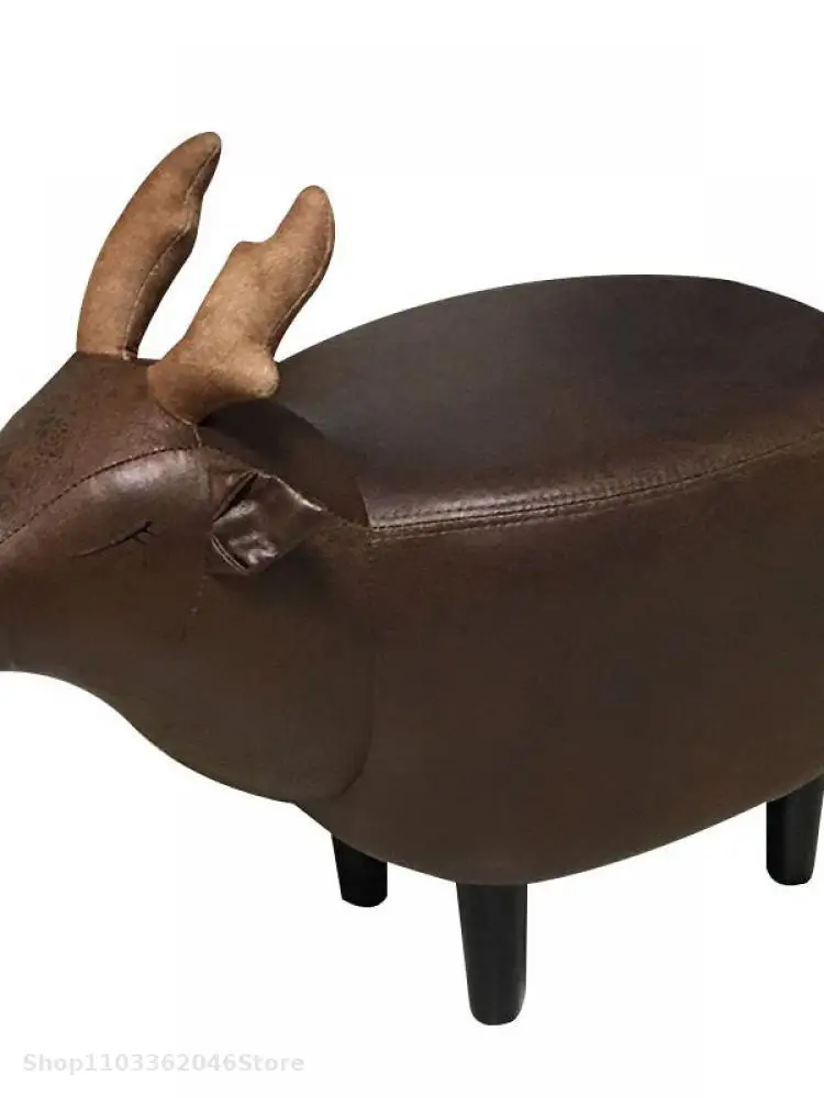Creative Christmas Gift Lucking Fawn Dressing Stool Shoe Changing Stool Shoe Storage Cosmetic Animal
