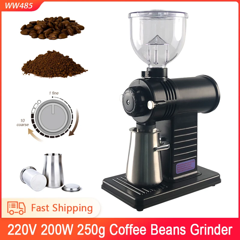 220V Electric Coffee Beans Grinder Machine Particle Fully Detachable Nuts Herbs Grains |