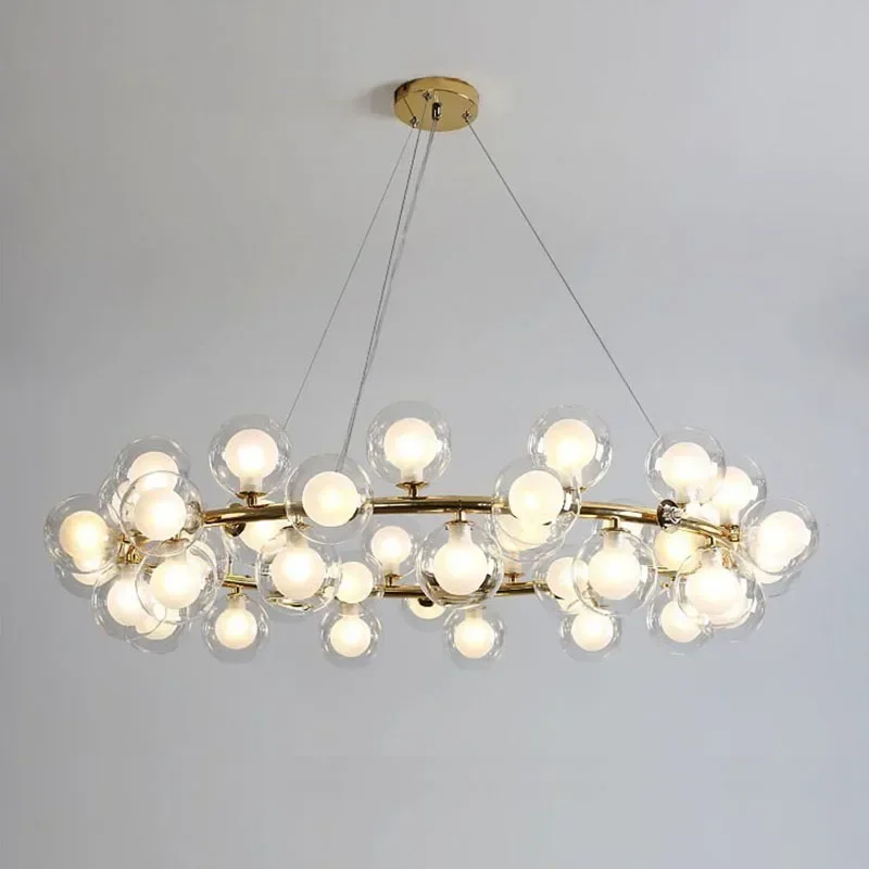 LED Bubble Chandelier Lighting Pendant Lamp For Living Dining Room