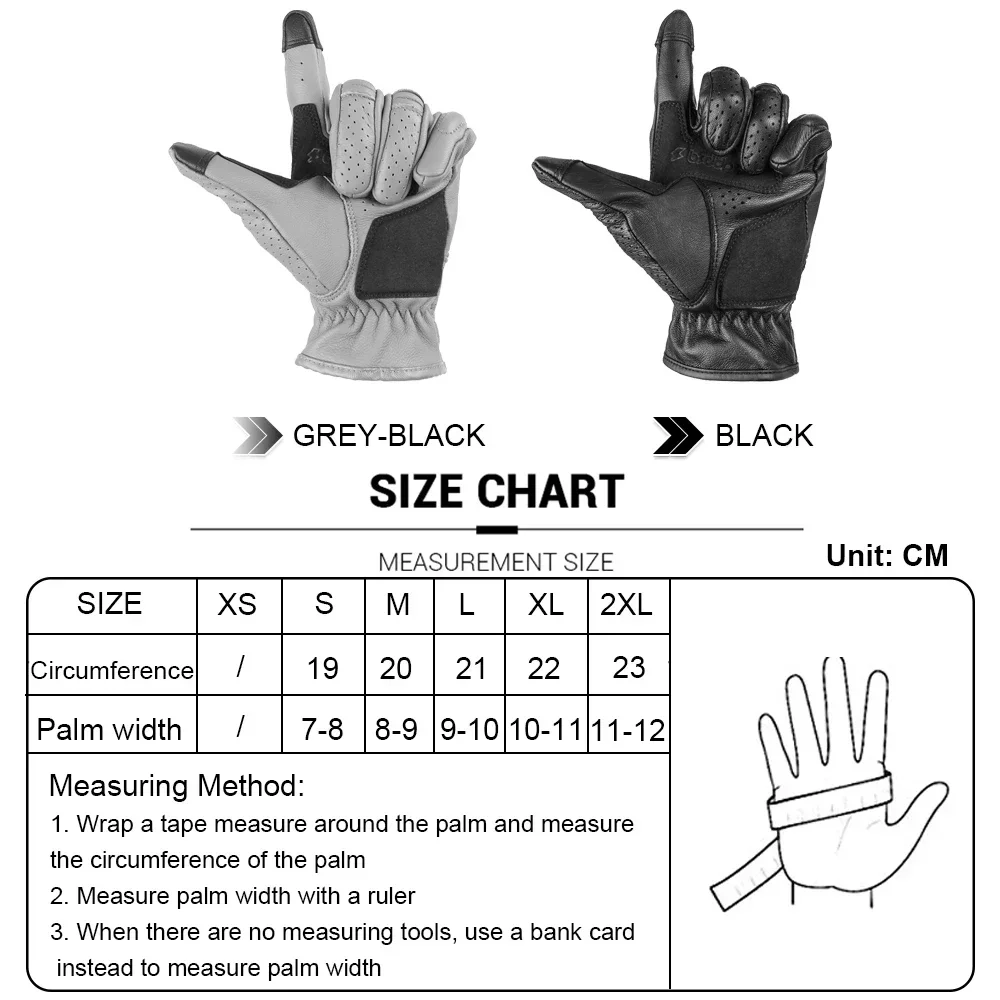 Motorcycle Gloves Finger Touchable Screen Gloves Men Women Unisex Soft PU Breathable Glove For Motobike Riding Travel Antiskid