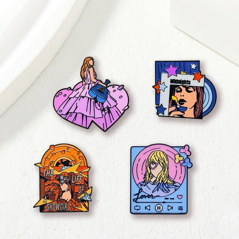 Famous Pop Singer Enamel Pins - Creative Music Brooches Souvenir Jewelry Gifts