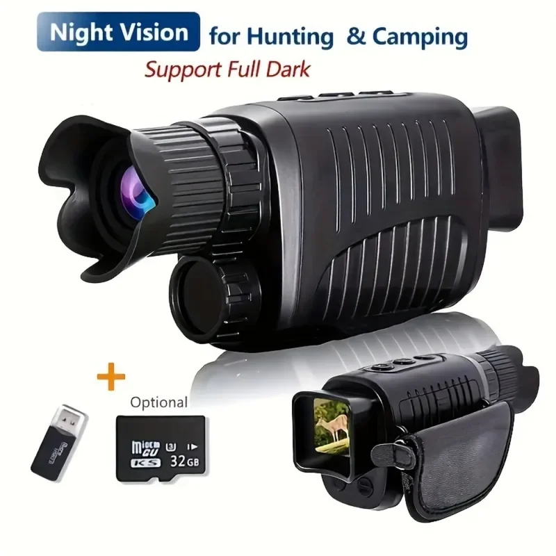 Monocular Night Vision Telescope 1080P HD Infrared 5x Digital Zoom Hunting Type-c Interface Memory Card Not Included