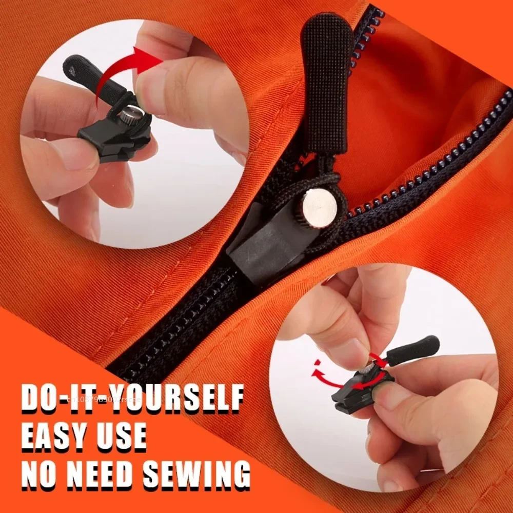 Durable Zipper Repair Kit Removable Replacement Bad Buckle Zipper Head DIY Metal Instant Puller Apparel Supplies zipper repair kit zipper pullers zipper sliders zipper heads zipper accessories