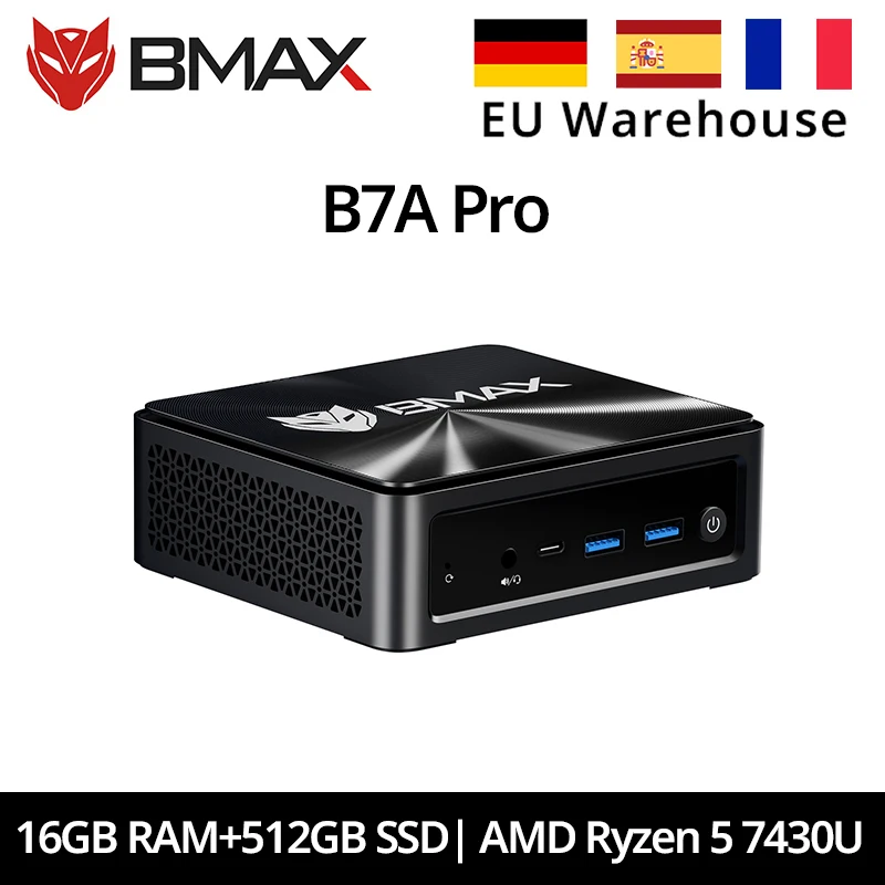 BMAX B7 A Pro Mini Pc AMD Ryzen 5 7430U Processor AMD Radeon