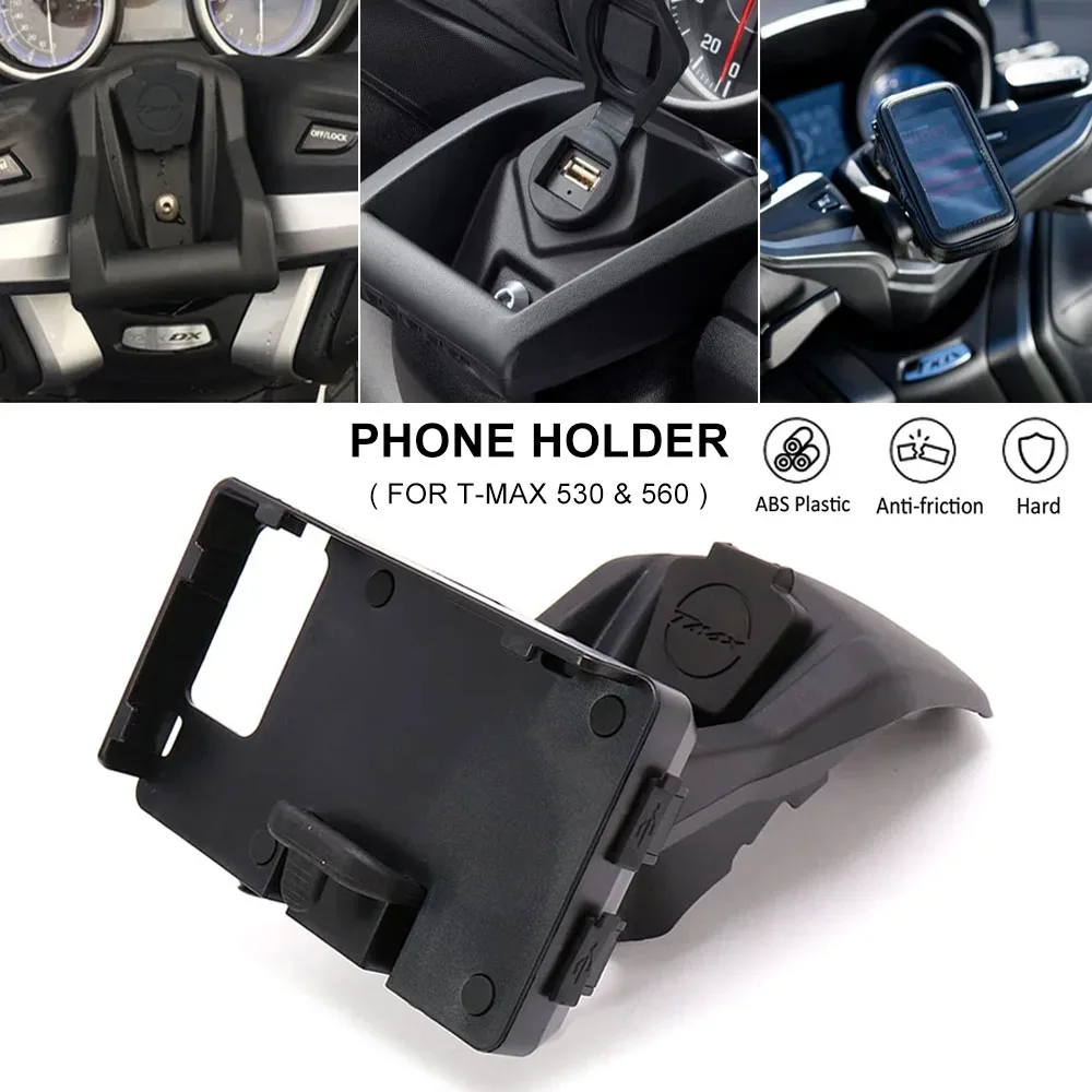 

For Yamaha Tmax T-max 560 T MAX 530 DX SX Motorcycle Phone Navigation Bracket Wireless USB Charging Port Converter Holder Mount