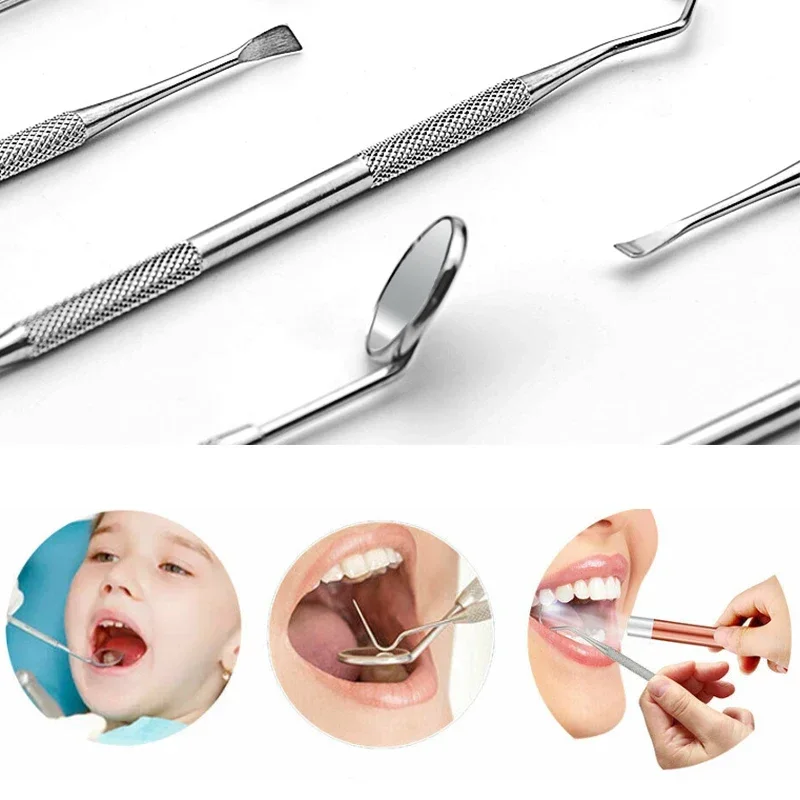 1 Set Stainless Steel Dental Mirror Dental Kit Bag Mouth Mirror Instrument Oral Care Dentist Whitening Tools dental mirrors