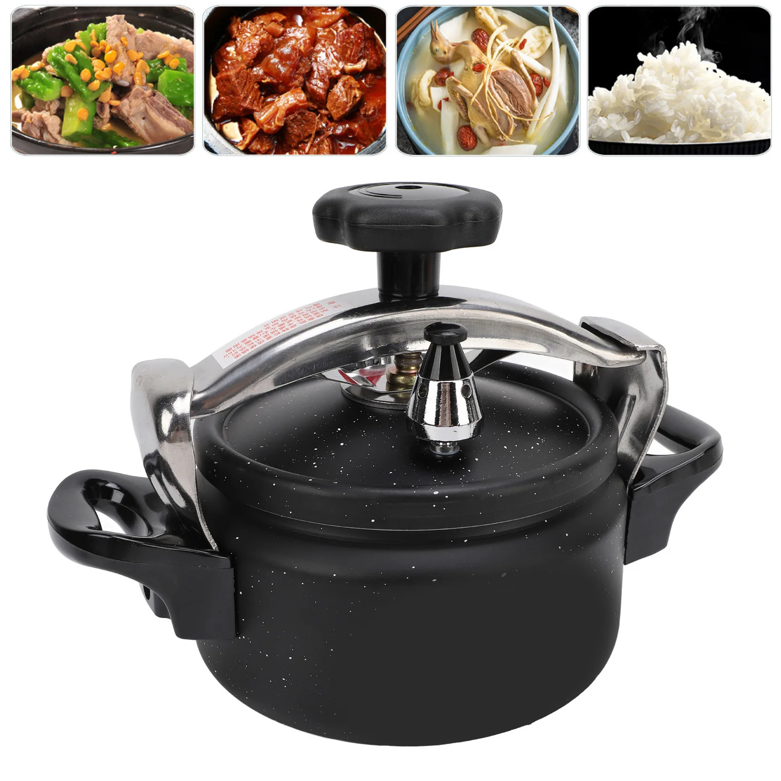Home Pressure Cooker Pressure Cooker Pot Compound Bottom Aluminum Alloy Black Explosion Proof for Electric Stove for Gas Stove