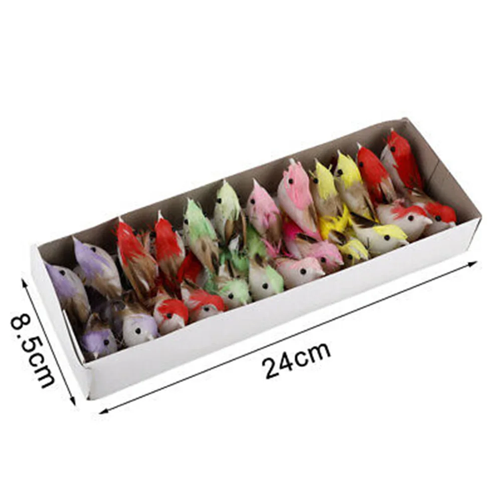 

10 X 6cm Simulation Feather Bird A Craft Scene Arrangements Artificial Birds Set DIY Crafts Fairy Garden Fake Feather