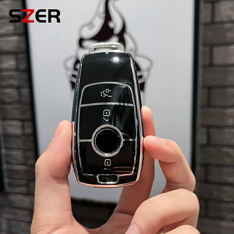 패션 TPU 자동차 원격 키 케이스 커버 쉘, 메르세데스 벤츠 A C E S G 클래스 GLC CLE CLA GLB GLS W177 W205 W213 W222 X167 AMG