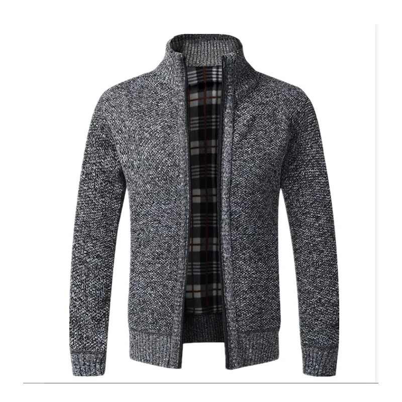 

2024Autumn And Winter New Cashmere Men's Clothing 6 Colors Slim Zipper Sweater Casual Sports Stand Collar Sweater Fashion Jacket