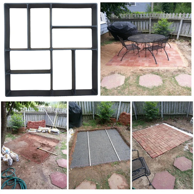 Gyakorlati Barkács Burkolat Cement Tégla Út Beton Készítő Penész Kert Padló Járó Kellékek - Image 5