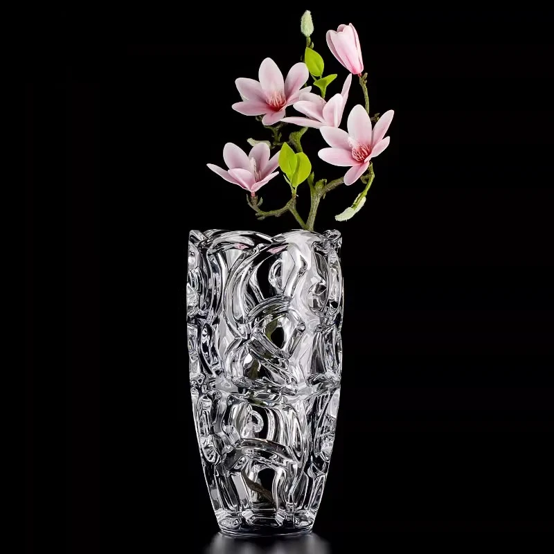 Engraved Crystal Glass Vase 5
