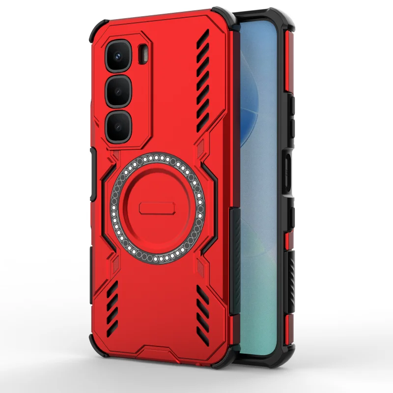 Enhanced Heat Dissipation Shockproof Magnetic Phone Case with TPU Frame and Hard Plastic Back