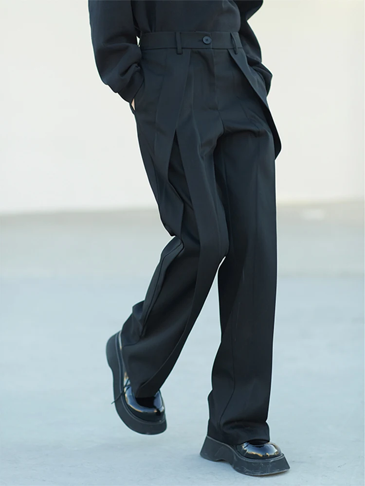 

2022 Ladies Casual Suit Pants Women With Cutting-design Full-length Elegant Slim Trousers High Quality Female Solid Loose Pants