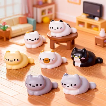8pc Cute Cat Animal Decoration Resin Craft Miniature Figure Tiny for Bonsai Fairy Garden Home Decor 1