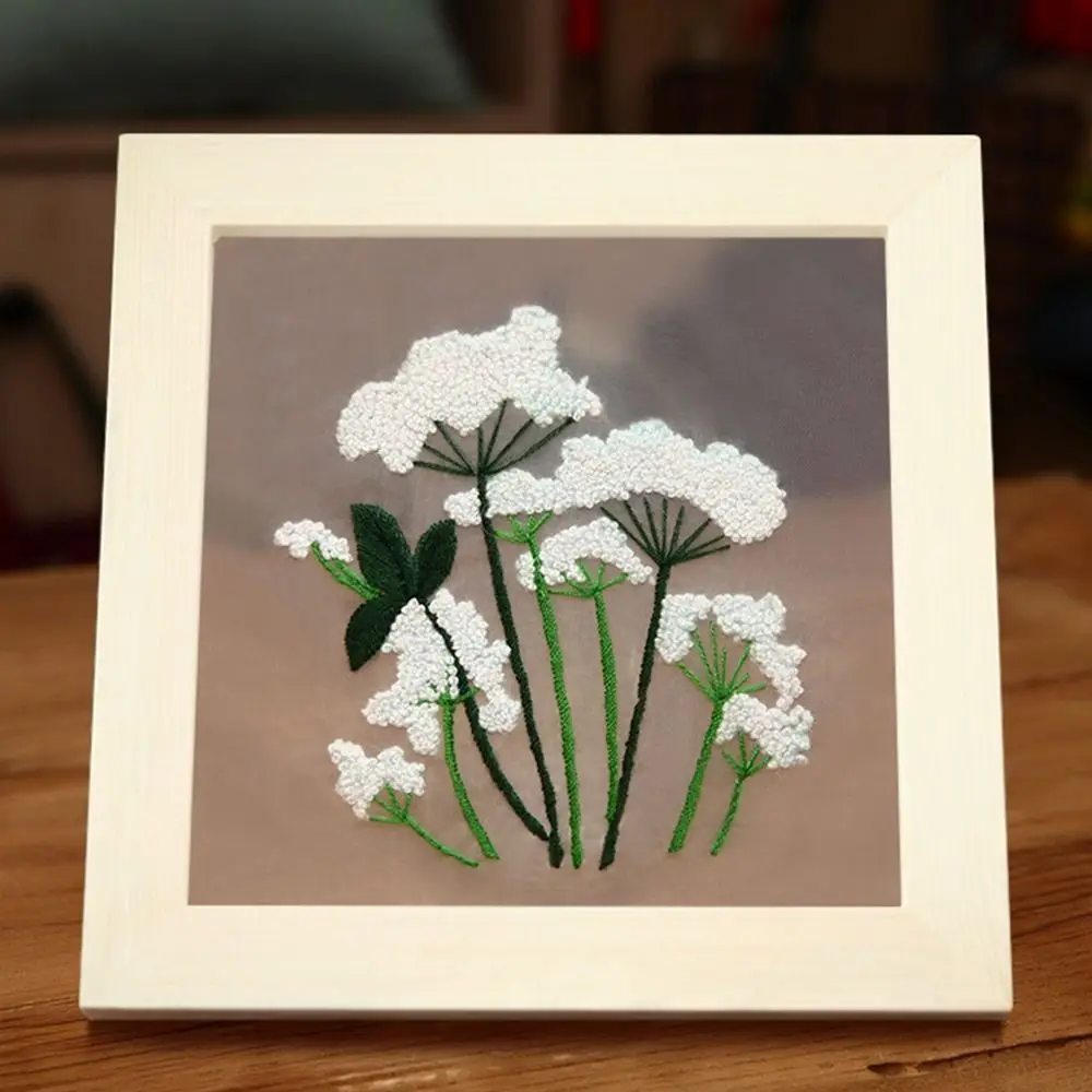 DIY Flower Embroidery Kit Dandelion Sunflower Painting Handicrafts DIY Material Kits Beginner Embroidery Kit Needle Art Material
