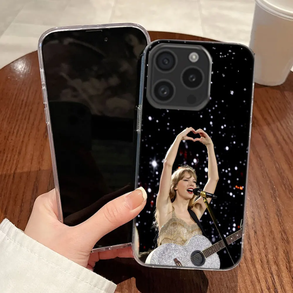 thumbnail image 1 of Funda de teléfono transparente T-Taylors S-Swifts para Aplee iPhone 12 13 Mini 14+ 15 Plus 16 Pro Max Funda 11 Pro X XS Max Coque Hard PC Cell, 1 of 5