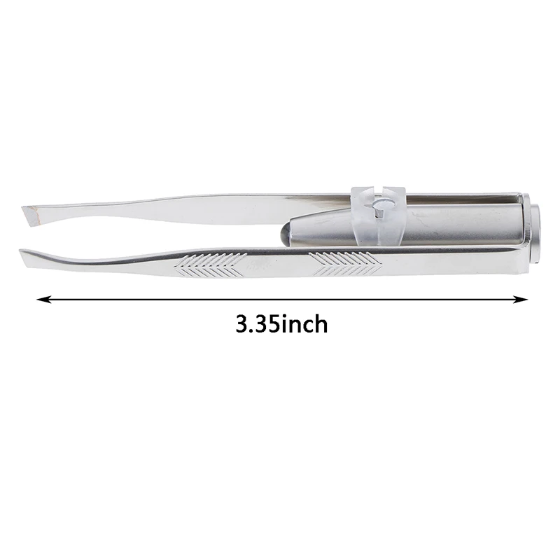 1Pcs Led Light Stainless Steel Make Up Tool Eyebrow Beauty Hair Removal Tweezer 6