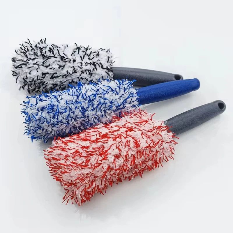 Car Wash Super Brush Plush Wheels Brush Non-Slip Handle Easy To Cleaning Rims Spokes Wheel Barrel Car Accessories car cleaning accessories wheel cleaning brush car cleaning tool wheel brush car wash brush car washing brush