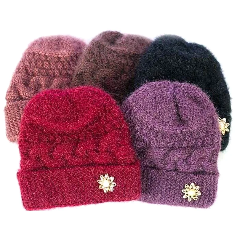 

Middle Aged And Elderly People's Hats, Children's Winter Old Ladies' Wool Insulation, Anti Cold Wind Thickening, And Plush Hats